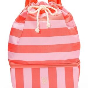 Victoria’s Secret Pink Stripe Beach Bag + Cooler Backpack | NWT